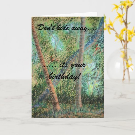 Fallende Baum Geburtstagskarte Karte (Gelbe Blume)