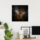 Fallende Bienen sind magisch Poster (Heimbüro)
