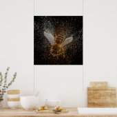 Fallende Bienen sind magisch Poster (Küche)
