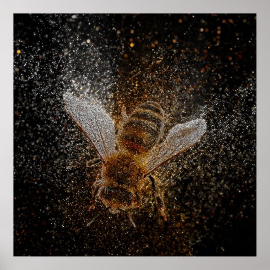 Fallende Bienen sind magisch Poster (Vorne)
