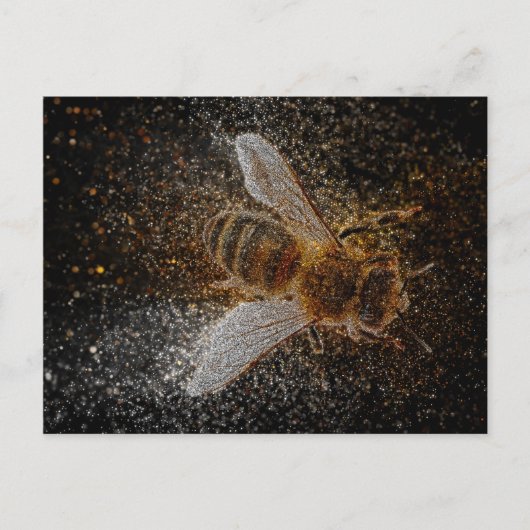 Fallende Bienen sind magisch Postkarte (Vorderseite)