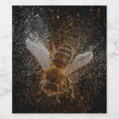 Fallende Bienen sind magisch Weinetikett (Einzelnes Label)