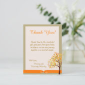 Fallende Blätter 4x5 Flat Wedding Dankeschön Karte (Stehend Vorderseite)