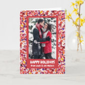 Fallende Blätter Aquarell CUSTOM FOTO Urlaub Karte (Gelbe Blume)