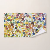 Fallende Blätter Aquarellmuster Golden Badhandtuch Set (Handtuch)