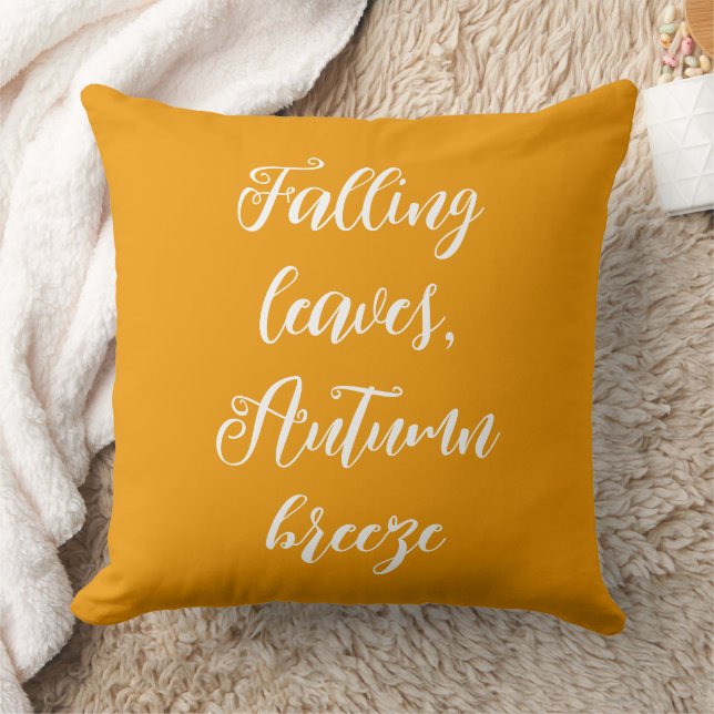 Fallende Blätter Autumn Breeze Mango Throw Kissen  (Decke)