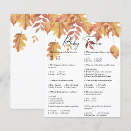 Fallende Blätter - Baby Trivia | Baby Showspiel