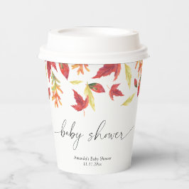 Fallende Blätter Babydusche Pappbecher