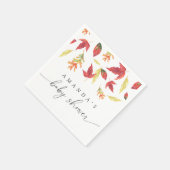 Fallende Blätter Babydusche Serviette (Ecke)