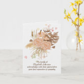 Fallende Blätter Beileid Danke Karte (Gelbe Blume)