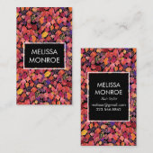 Fallende Blätter Blätter illustrierte Wasserfarbe Visitenkarte (Vorne/Hinten)