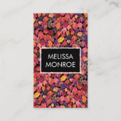 Fallende Blätter Blätter illustrierte Wasserfarbe Visitenkarte (Vorderseite)