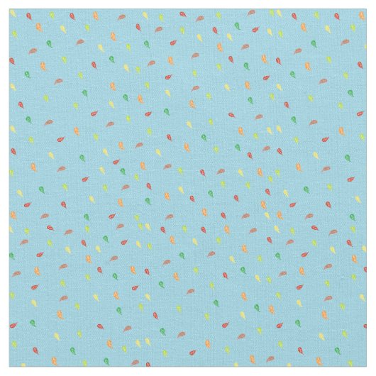 Fallende Blätter - Blau Stoff (Nahaufnahme)