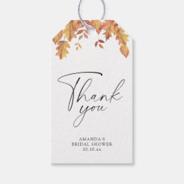 Fallende Blätter Brautparty danke Geschenkanhänger