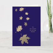 Fallende Blätter dank Grußkarte Karte (Vorderseite)