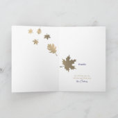 Fallende Blätter dank Grußkarte Karte (Innenseite)