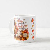 Fallende Blätter & Dankbare Herzen | Cozy Herbst-T Kaffeetasse (Vorderseite Links)