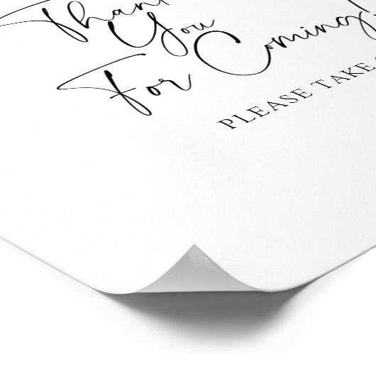 Fallende Blätter - Danke, dass du gekommen bist Poster (Ecke)