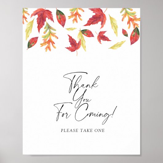 Fallende Blätter - Danke, dass du gekommen bist Poster (Vorne)