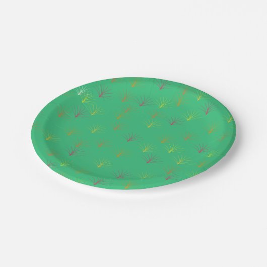 Fallende Blätter des Herbstes Pappteller (Schrägansicht)