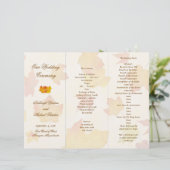 Fallende Blätter dreimal Hochzeitsprogramm Vorlage (Stehend Vorderseite)