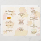 Fallende Blätter dreimal Hochzeitsprogramm Vorlage (Vorne/Hinten)