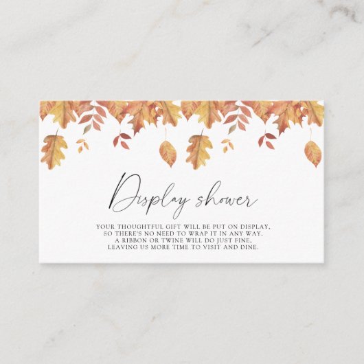 Fallende Blätter - Dusche anzeigen Begleitkarte (Vorderseite)