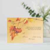 Fallende Blätter - Einladungen für den Herbst Empf (Stehend Vorderseite)