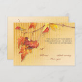 Fallende Blätter - Einladungen für den Herbst Empf (Vorne/Hinten)