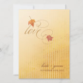 Fallende Blätter - Einladungen zur Hochzeit im Her (Rückseite)