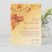 Fallende Blätter - Einladungen zur Hochzeit im Her (Stehend Vorderseite)