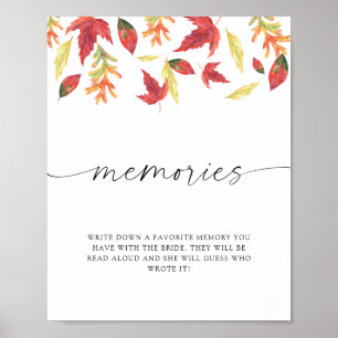 Fallende Blätter - Erinnerungen mit der Braut Poster