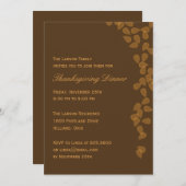 Fallende Blätter Erntedank Party Einladung (Vorne/Hinten)