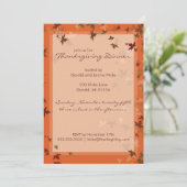 Fallende Blätter Erntedank Party Einladungen (Stehend Vorderseite)