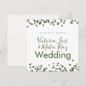 Fallende Blätter fallen Herbst Danke Hochzeit (Vorne/Hinten)