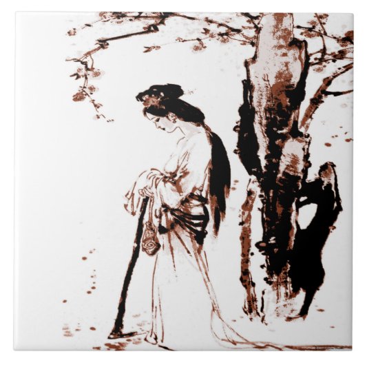 Fallende Blätter Fliese (Vorderseite)