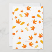 Fallende Blätter Foto Einladung (Rückseite)