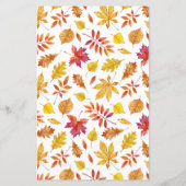 Fallende Blätter Garland Herbst Einladung Hochzeit (Rückseite)