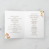 Fallende Blätter Garland Herbsthochzettel Programm (Innenseite)