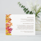 Fallende Blätter Garland Herbstwochenende Details Begleitkarte (Stehend Vorderseite)