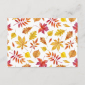 Fallende Blätter Garland Herbstwochenende Details Begleitkarte (Rückseite)