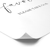 Fallende Blätter - Gastgeschenke bitte nehmen Sie Poster (Ecke)