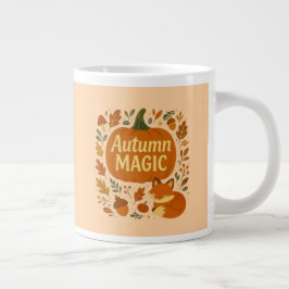 Fallende Blätter Gemütliche Herbstkaffee-Tasse Jumbo-Tasse