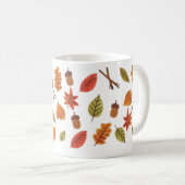 Fallende Blätter Gemütliche Herbstkaffee-Tasse Kaffeetasse (VorderseiteRechts)