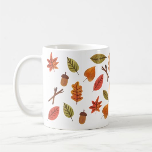 Fallende Blätter Gemütliche Herbstkaffee-Tasse Kaffeetasse (Links)