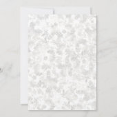 Fallende Blätter Graue Hochzeit Einladung (Rückseite)