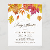 Fallende Blätter Herbst Baby Sprinkle Einladung (Vorderseite)