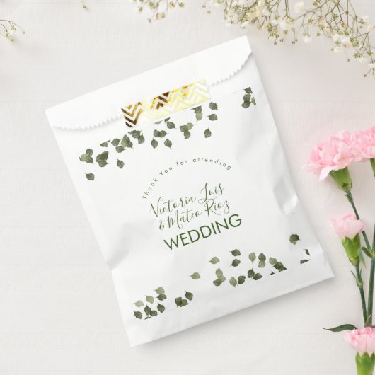 Fallende Blätter Herbst Grüne Danke Geschenktütchen (Versiegelt)