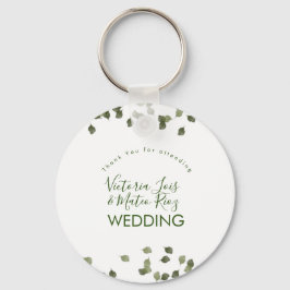 Fallende Blätter Herbst Grüne Danke Schlüsselanhänger