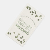 Fallende Blätter Herbst Grüne Danke Serviette (Ecke)